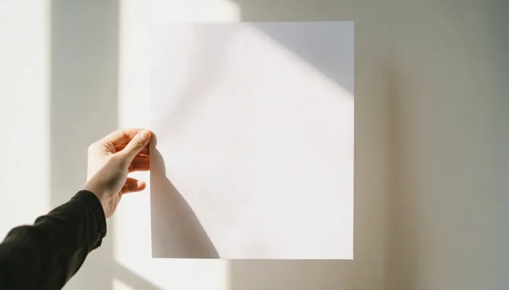 Atestado médico sobre mesa com código CID parcialmente visível, desfocado, luz natural lateral suave